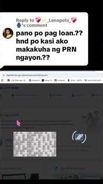 MAY LOAN SA SSS? HOW TO GENERATE YOUR PRN ON YOUR PORTAL #sss #how #howto