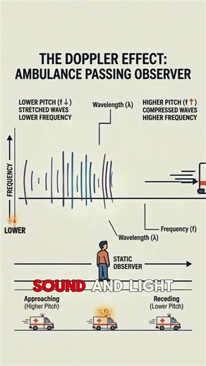 The Doppler Effect — Why Everything Moving Is Lying to You About Its Frequency #physics #shorts