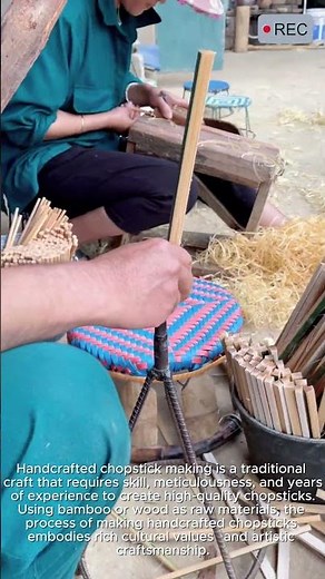 Handmade Chopstick Craft Traditional Woodworking Skill