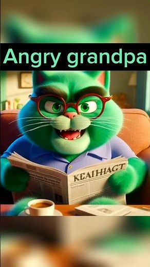 Kitty cat angry grandpa #cute #cat #sadcat #kitty #kittycat #aicat #aipictures #shorts