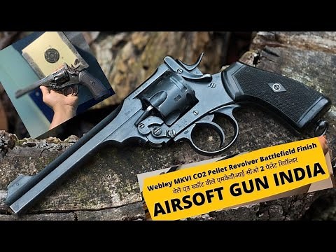 Webley MKVI Co2 Pellet Revolver shooting test by Airsoft gun india