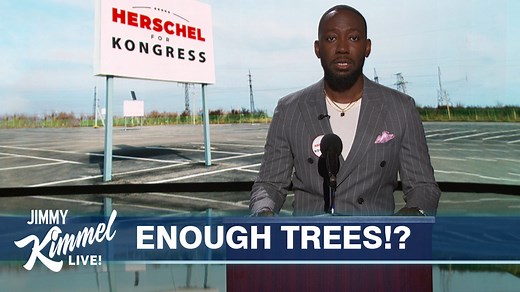 Herschel Walker’s anti-tree rant just needs a little context! Lamorne Morris | Jimmy Kimmel Live