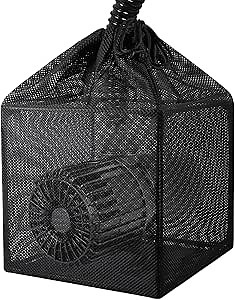 Pump Barrier Bag, Pond Filter Bag, Anti-Clogging Cube Filter Box, Black Media Bag Pump Mesh Bag for Outdoor Water Fish Ponds(7 inch)