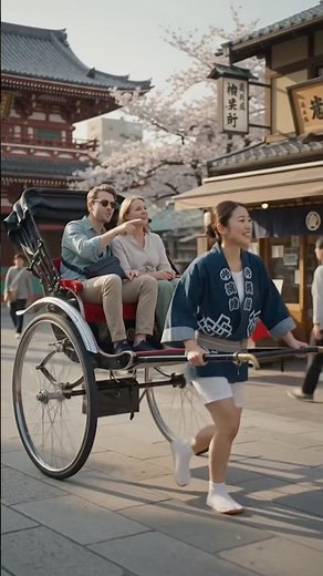 東京・浅草の美しい人力車体験 🇯🇵✨