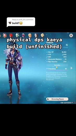 Physical DPS Kaeya Build Guide for Genshin Impact