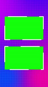 Two Display Green Screen Grid Background. Call Background. Vertical . 4K