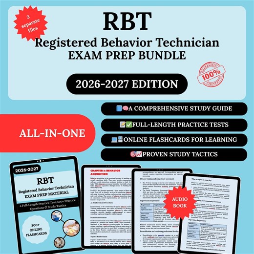 RBT Exam Prep Bundle 2026 | RBT Study Guide | RBT Task List | Rbt Exam Questions | Rbt Study Materials | Rbt Exam Review | Rbt 3rd Edition - Etsy Sweden
