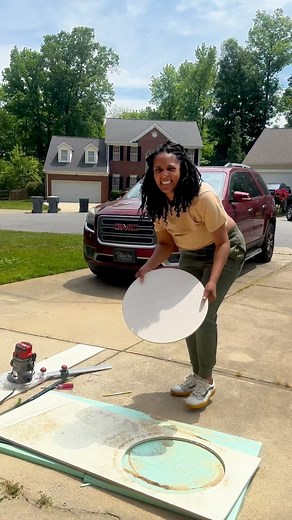 I’m not just making T-shirts over here and looking pretty. I’m getting it in and now cutting out my own wooden circles for my door hangers. Got me a fixed router, a circle guide kit, a sander , some plywood and baby it’s a wrap now. Buying boards from who? Not me! I was so excited! No more going to stores, searching for the best prices and waiting for shipping. But it was so hot today and the sun was blazing. For my first one it cut perfect. So I will finish the rest in the AM. And although I us