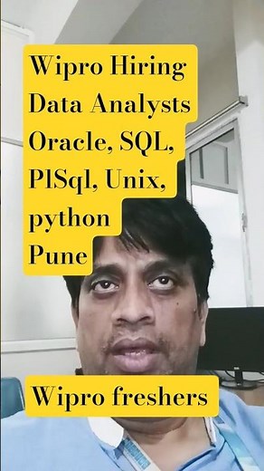 Wipro Hiring Data Analyst | SQL, PLSQL, Unix, Python Job | Pune | Freshers & Experienced