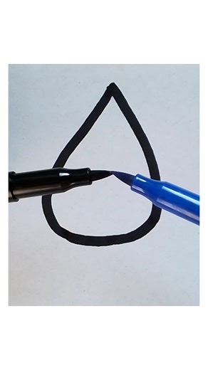 🖤💙 coloring video #beginners #shortsfeed #acrylicmarker #cute #tutorial #shorts #easy