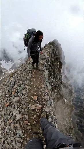 Narrow Escape: Hiking a Dangerous Mountain Ridge 🏔️