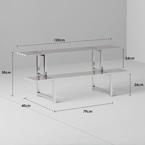 [Hot Item] 2 Tier Stainless Steel Flower Pot Rack Plant Stands