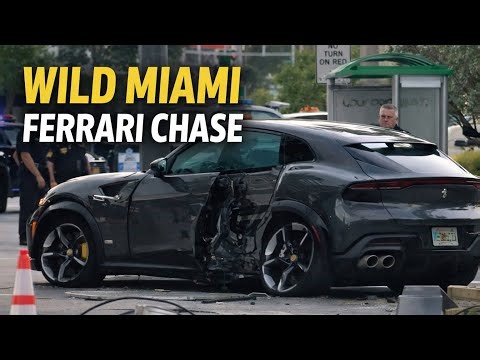 Stolen $500,000 Ferrari Sparks Wild Miami Police Chase