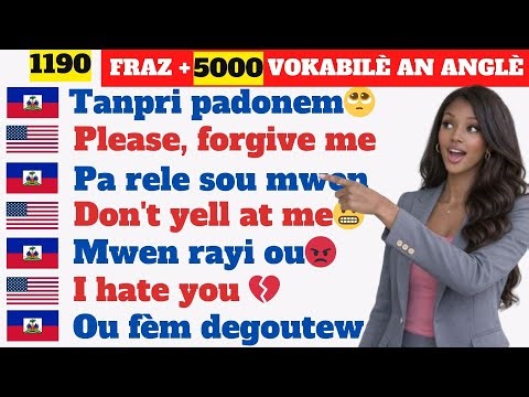 KOU ANGLÈ ONLINE GRATIS 7/7 - ENGLISH -CREOLE - APRANN PALE ANGLÈ -APRANN PALE ANGLAIS -APRANN ANGLÈ