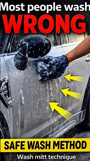 The SAFEST way to wash your car 🧼 (wash mitt method) #shorts