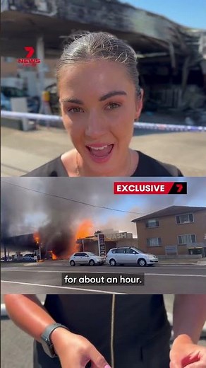 Fire rips through petrol station in Fairfield, Sydney