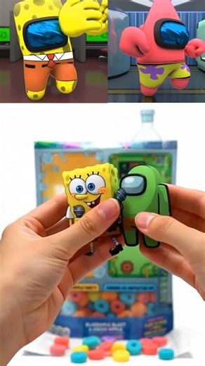 Spongebob & Among us| Unboxing Glitter #shorts #asmr