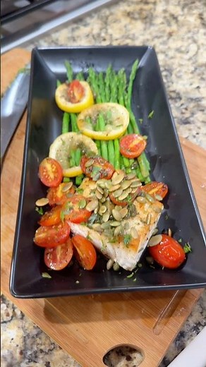 Simple Mediterranean Halibut with Lemon, Capers & Tomatoes