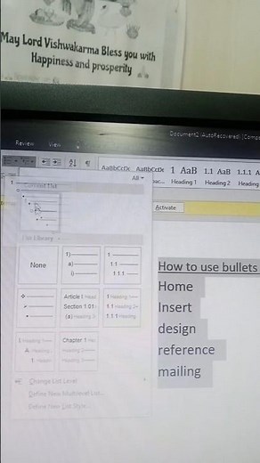How to use bullets and numbering #laptop #computer #computerhardware #computercenter