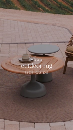 Choosing the right size outdoor rug makes all the difference! Here’s our quick guide: ✨Dining areas: Pick a rug large enough for all chairs to remain on the rug, even when pulled out. ✨Lounge areas: Keep the front legs of your furniture on the rug for a grounded, cohesive look. ✨Small spaces: A rug that fits just under seating helps define the area without overwhelming it. Leave about 12″ of the floor exposed between the rug and any walls or fixtures. Find our full rug size guide at the link: ht