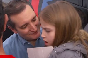 Ted Cruz's Daughter won't hug him.