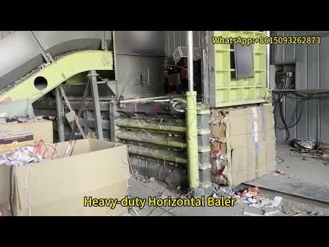 Heavy Duty Horizontal Baler | High Capacity Waste Paper & Plastic Recycling Baling Machine