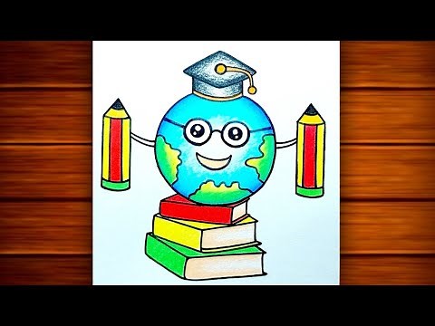National Education Day Poster Making || How to Draw Education Day Poster || Creativity Studio..