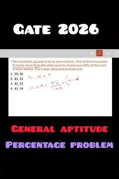 GENERAL APTITUDE#gate2026 #aptitudequestions #aptitude #generalaptitude #exam #study #shorts