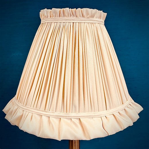 Cream Pleated Lampshade: Handmade Ruffle Trim, Table & Pendant Light - Etsy
