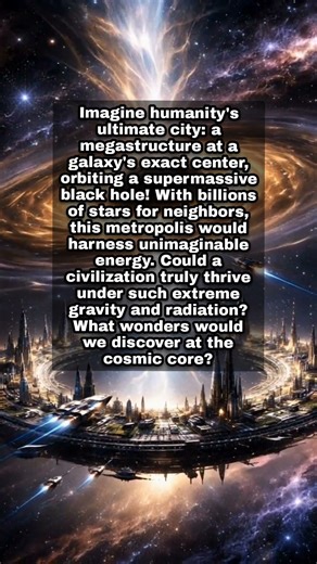 🖤💫 City at a Black Hole's Edge! #GalacticCore #FutureCity #CosmicHome