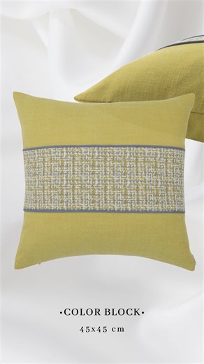 Madelline on Instagram: "•COLOR BLOCK• Elevate your space with our ‘Color Block’ pillow cushion! Featuring a one-of-a-kind design with vibrant green lime hues and a striking accent in the middle, this 45x45cm cushion is sure to become the focal point of your home decor. Add a pop of color and personality to any room with this stylish addition! . . . Size 45X45 cm . . . Info/ order: Click on Bio Limited Stock . . . Note: The colors shown here are merely representative, they may suffer variations 