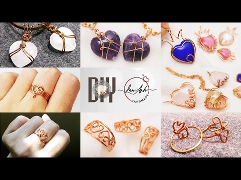 8 making wire wrap undrilled heart stones and heart ring | simple heart tutorial