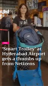 359K views · 4.4K reactions | At Hyderabad Airport, a user shared her experience with the innovative "smart trolley" in a video. In 2020, India achieved a milestone by introducing its first IoT-enabled smart trolleys. #viral #airport #hyderabad #trolley #smarttrolley | Jist | Facebook