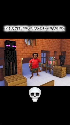 Ishowspeed Become Teacher 💀 #shorts #minecraft
