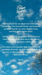 In this final week of the Hope Rising series we are reflecting on Generous Leadership. May this prayer encourage our hearts as we step boldly into our calling as God’s people to love and lead. #hoperising2024 #churchbcc | Bethany Green Lake