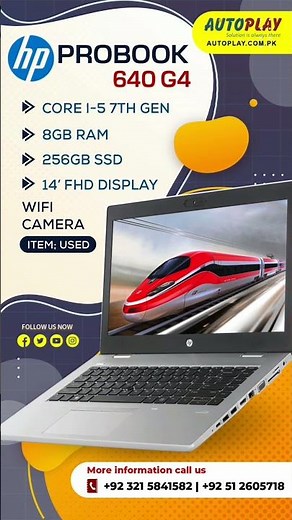 HP ProBook 640 G4 Core i5 7th Gen 8GB | 256GB SSD | 14' FHD Display