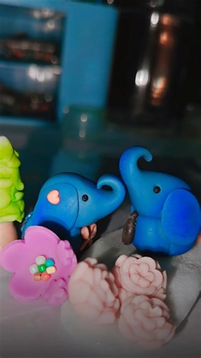 Desk Decore - clay elephant