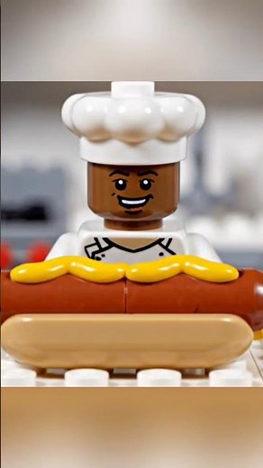 ASMR LEGO Chef Cooking a Hotdog .#asmr #lego