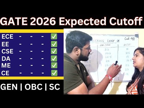 GATE 2026 Excepted Cut-off 🔥🔥 || EC | CSE | EE | ME | CE || GATE 2026 ‪@EngineeringLoop‬