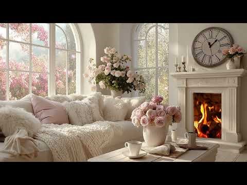 🌸🎹 Peaceful Sakura Window Piano | Cozy Spring Lounge Ambience | 3 Hours Study Meditation Relax Calm