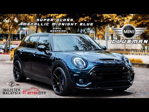 Mini Cooper Clubman wrapped in ‪@inozetek‬ Metallic Midnight Blue.