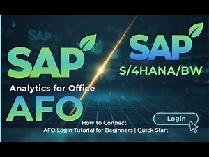 How to Connect SAP-AFO with S/4HANA/BW|AFO Login Tutorial for Beginners | Quick Start| #sap #afo