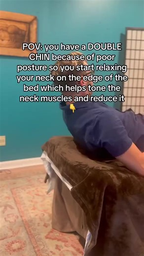 1.9M views · 11K reactions | FIX your DOUBLE CHIN by relaxing your neck muscles! Hold this neck extension position for 30 seconds to 1 minute on the edge of the bed. It helps naturally decompress the neck muscles and helps stretch and relax the scalenes and SCM muscles of the neck (Front of neck)!FOLLOW TO RELAX YOUR BODY! #trendingreels | Moore Wellness | Facebook