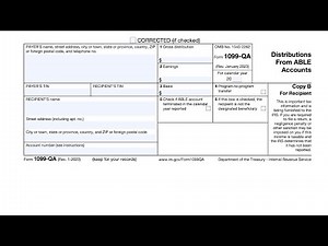 IRS Form 1099-QA walkthrough (Distributions from ABLE Accounts)