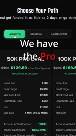 Lucid Trading Has 3 Account Types