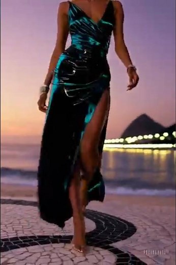 Brazil Beach Luxury Fashion Show 🇧🇷✨ | Glamour Runway on Copacabana #model #glamour #fashion #beauty