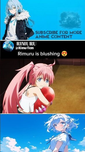 Milim makes Rimuru blush 💖||#anime #animeedit