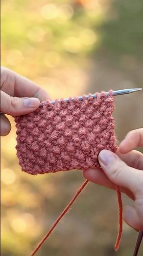 Beautiful Double Moss Knit Stitch