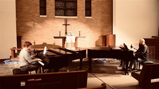 Dueling pianos with Cameron Cody is always so much fun! Loved playing this peppy gospel song together - On The Jericho Road 🎵 | James Kelly