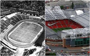 10 iconic football stadiums then and now